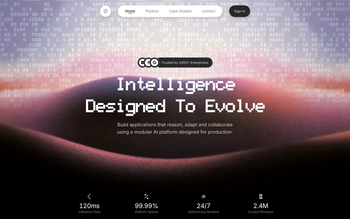 Intelligence 版型的頁面